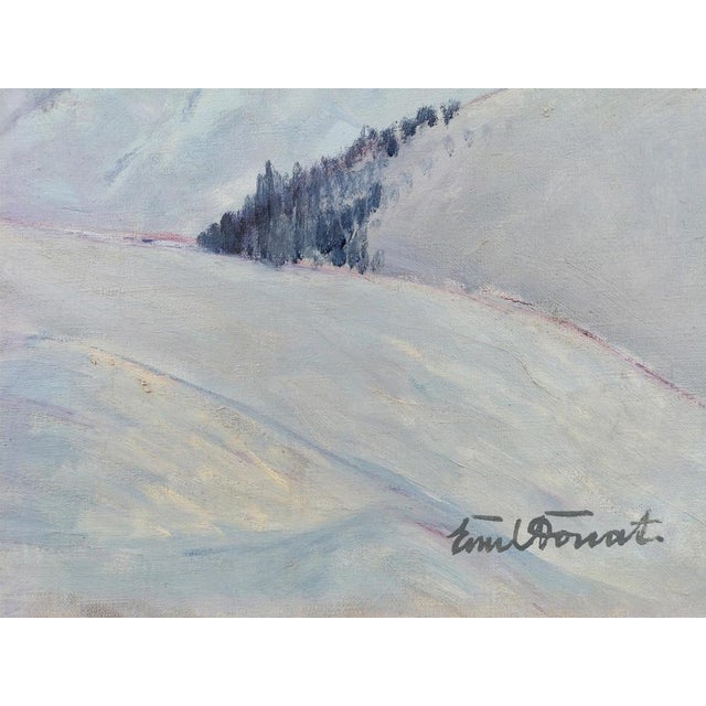 Emil Donat, Sunset Over the Dolomites, Early 1900s, Oil on Canvas For Sale - Image 11 of 18