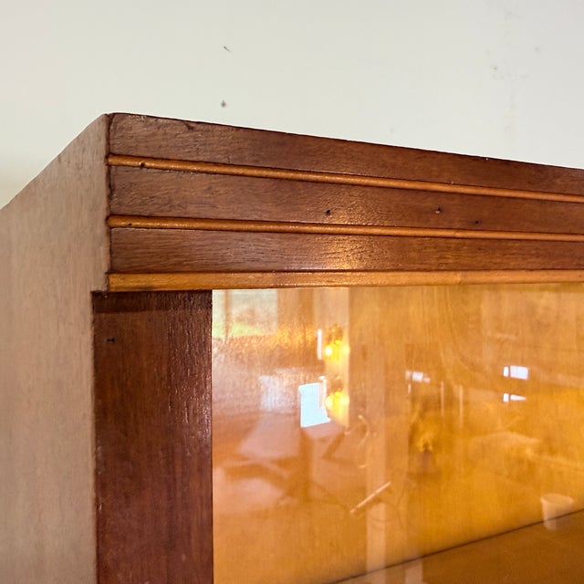 Wood Mid-Century Modern German Apothecary Cabinet in Mahogany, Formica & Brass, 1950s For Sale - Image 7 of 15