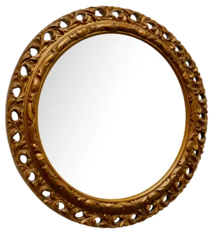 Carved Convex Gilt Wall Mirror, 1950s