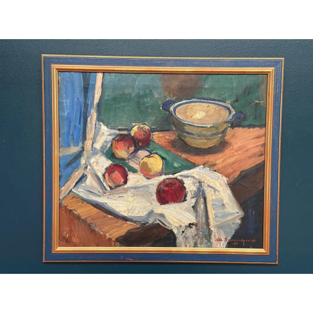 Albert Gammelgaard, Still Life, 1931, Oil on Canvas, Framed For Sale - Image 18 of 18
