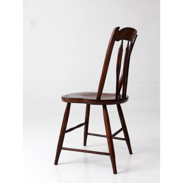 Wood Vintage Windsor Side Chair For Sale - Image 7 of 12
