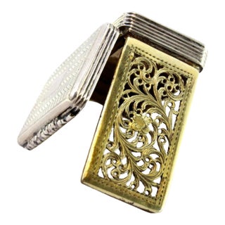 Gold and Pata Vinaigrette Box For Sale