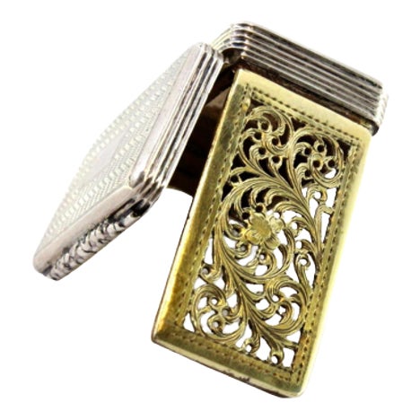 Gold and Pata Vinaigrette Box For Sale