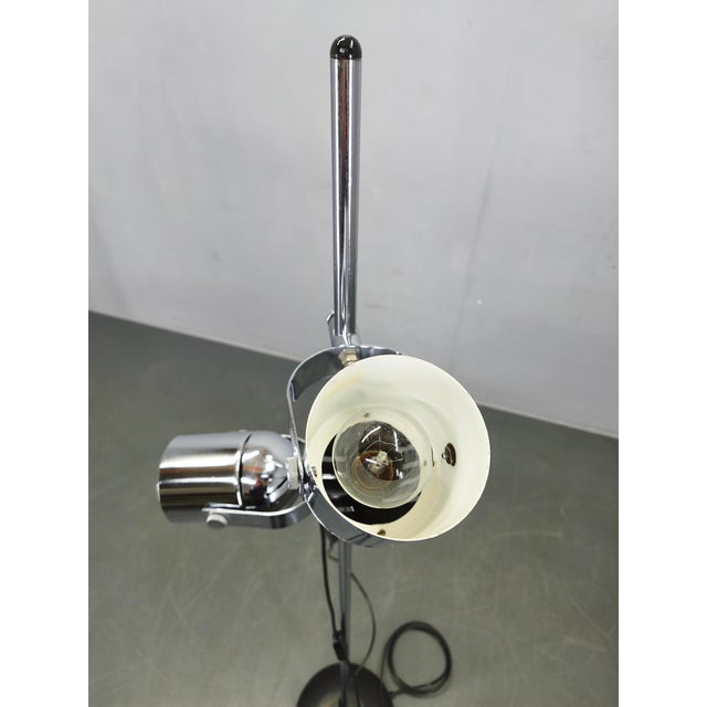 Metal Mid-Century Modern Adjustable Chrome Floor Lamp from Stanislav Indra, 1960s For Sale - Image 7 of 11