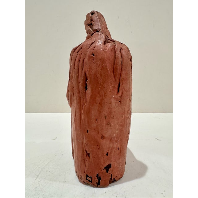 Abstract 1960s Larry Mohr Terracotta Mother and Child FIgural Sculpture Signed From Artist Estate For Sale - Image 3 of 8