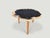 "Striking contrasting colors on this palm petrified wood slab top resting on a natural teak wood minimalist base. The slab...