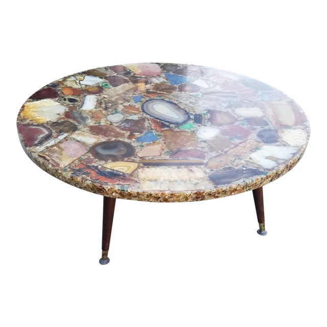 Geode, Agate, & Quartz Resin Coffee Table Chairish