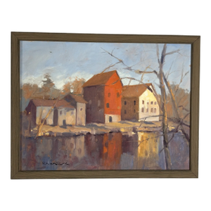 "Delaware River" Oil on Board by Robert Waltsak (1944-)