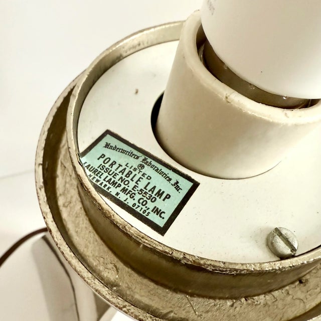 Pair Mid Century Modern Laurel Arch Chrome Lamp Bases Work No Shades MCM Vintage For Sale In Palm Springs - Image 6 of 13