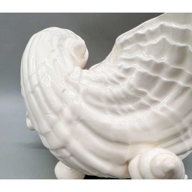 Fitz and Floyd White & Coral Seashell Dish – Coastal Soap Holder or Catchall For Sale - Image 13 of 14