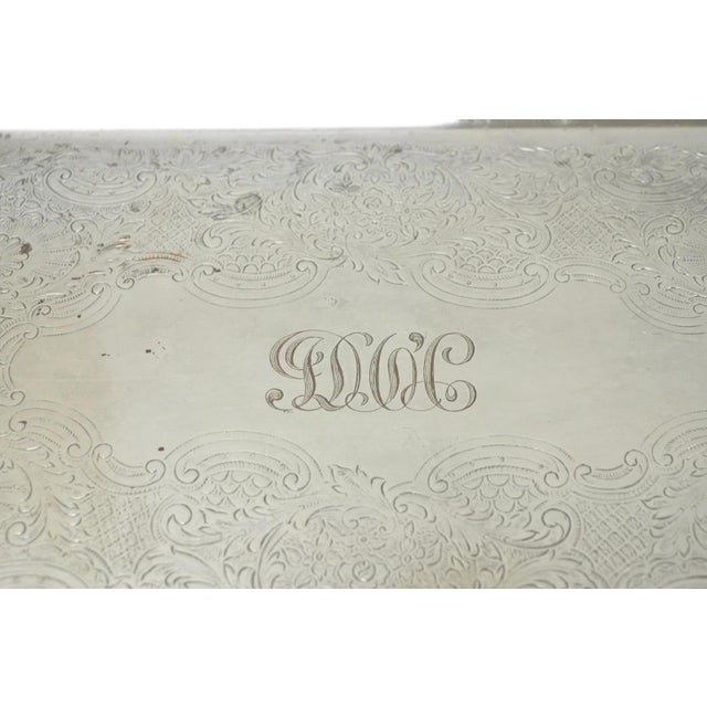 Mid 20th Century Vintage Black Starr & Gorham Silver Plated Narrow Serving Platter Bar Tray For Sale - Image 5 of 17