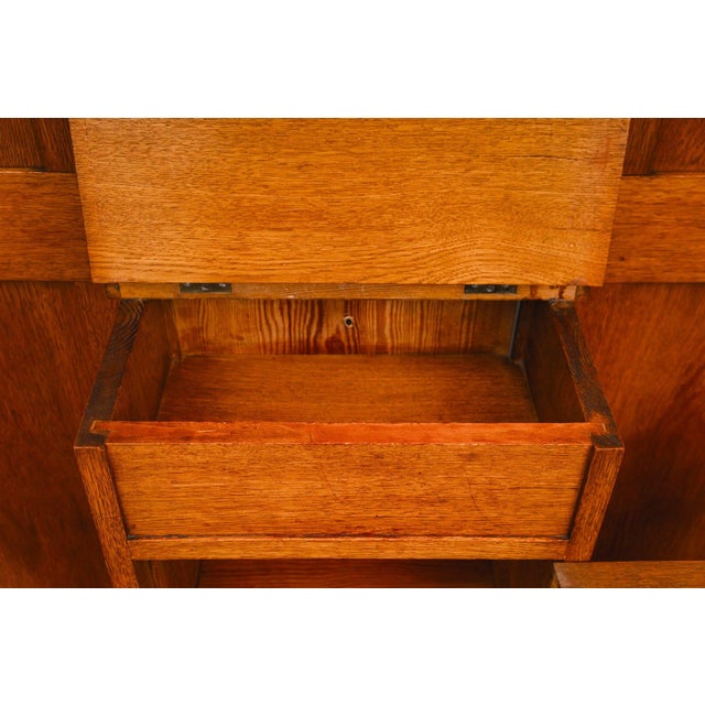 Early 20th Century Art Nouveau Wardrobe in Oak For Sale - Image 14 of 18