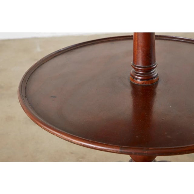 Brown English Georgian Mahogany Three-Tier Dumbwaiter For Sale - Image 8 of 13