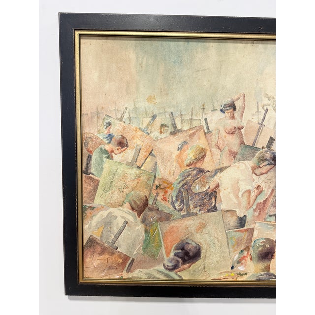 American Martin J. Murray (American, 1908–1997) Nude Art Class Scene Study 1954 For Sale - Image 3 of 12