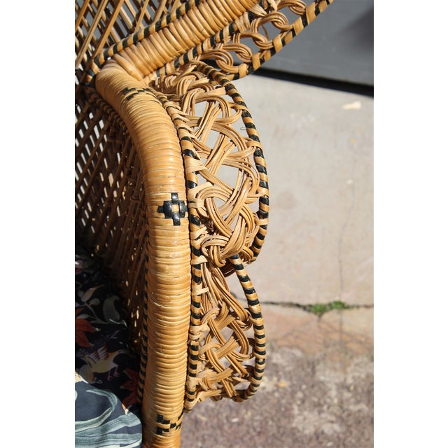 Large Italian Ornamental Peacock Chair, 1950 For Sale - Image 17 of 18