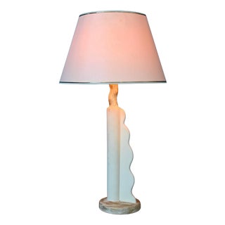 Mid-Century Sculptural Totem Lamp in Plaster, 1960s For Sale