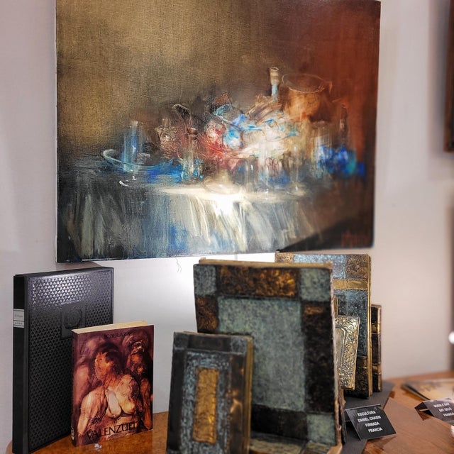 “Still Life with Glass Pitchers” Juan Valenzuela y Chacón, 1989 – Spain Technique: Oil on canvas Title of the work: “Still...