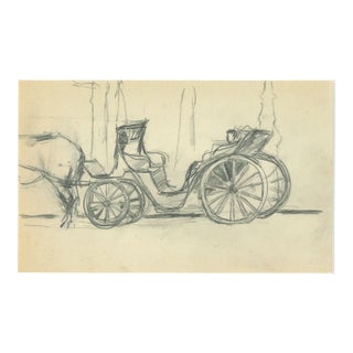 Herta Hausmann - The Chariot - Original Pencil Drawing by Herta Hausmann - Mid-20th Century For Sale