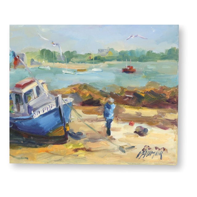 Original work by French artist Liliane Paumier (born 1947), a recognized Normandy painter whose landscapes, coastal...