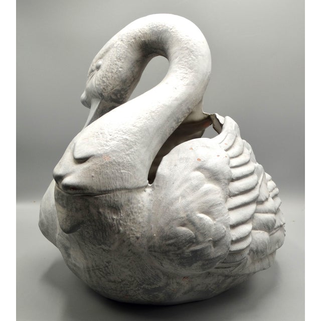 Large Vintage Garden Swan Planter For Sale - Image 10 of 12