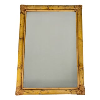 Mid-Century Modern Bamboo Mirror, Italy, 1960s For Sale
