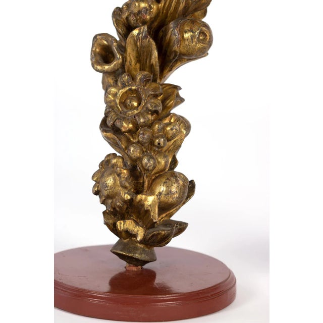 18th Century Italian Carved Giltwood Fruit & Flower Architectural Elements - A Pair For Sale - Image 4 of 9