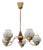 Scandinavian Modern Chandelier in Brass and Glass, Sweden, 1940s For Sale