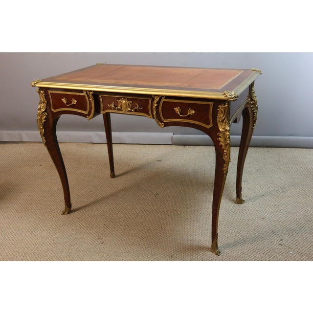 Brown Antique Louis XV Style Desk, 1800s For Sale - Image 8 of 13