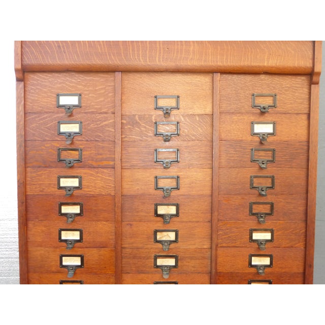 M.Ohmer's Sons Antique Amberg Patent File Oak Letter