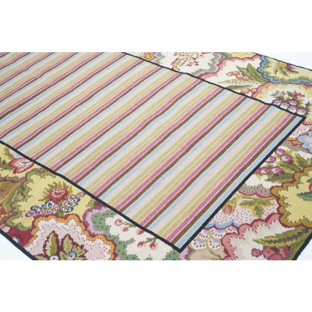 Early 21st Century Hand Knotted Needle Point Wool Rug 3'0" X 8'0" For Sale - Image 5 of 10