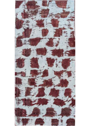 Vintage Distressed Wool Tabriz Rug