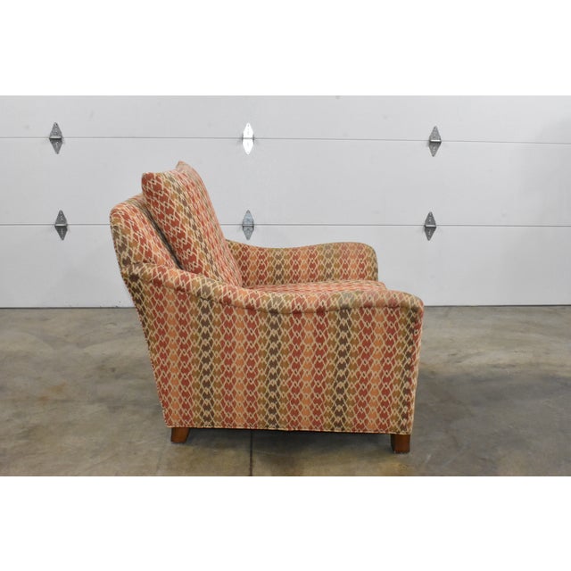 Late 20th Century Century Furniture Striped Lounge Chair For Sale - Image 5 of 12