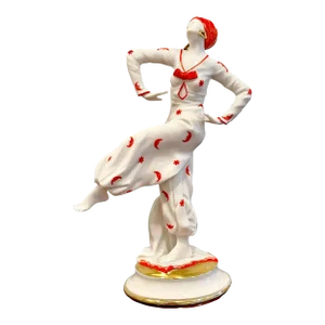 Early 20th Century Art Deco Figurine of 'Mata Hari' by Capodimonte / Naples Porcelain Company