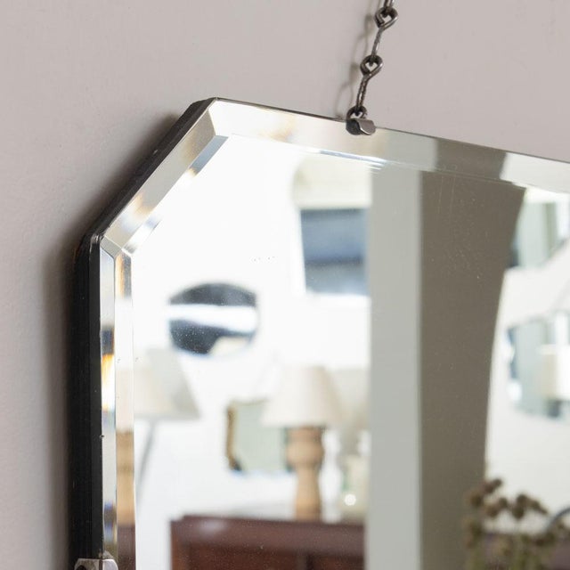 1930s French Art Deco Rectangular Beveled Mirror For Sale In Los Angeles - Image 6 of 10