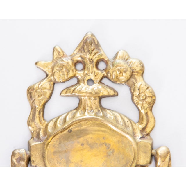 Art Nouveau Antique Art Nouveau French Brass Door Knocker For Sale - Image 3 of 5