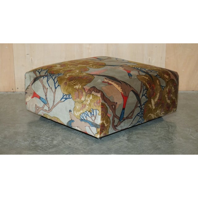 New George Smith "Flying Ducks" Upholstered Armchairs & Ottoman Footstool For Sale - Image 18 of 18
