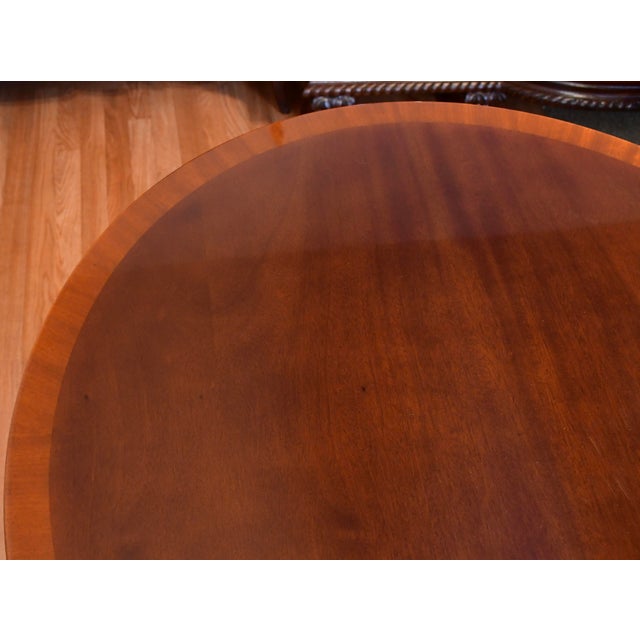 1940 English Chippendale Style Mahogany Accent Center Round Table For Sale - Image 11 of 11