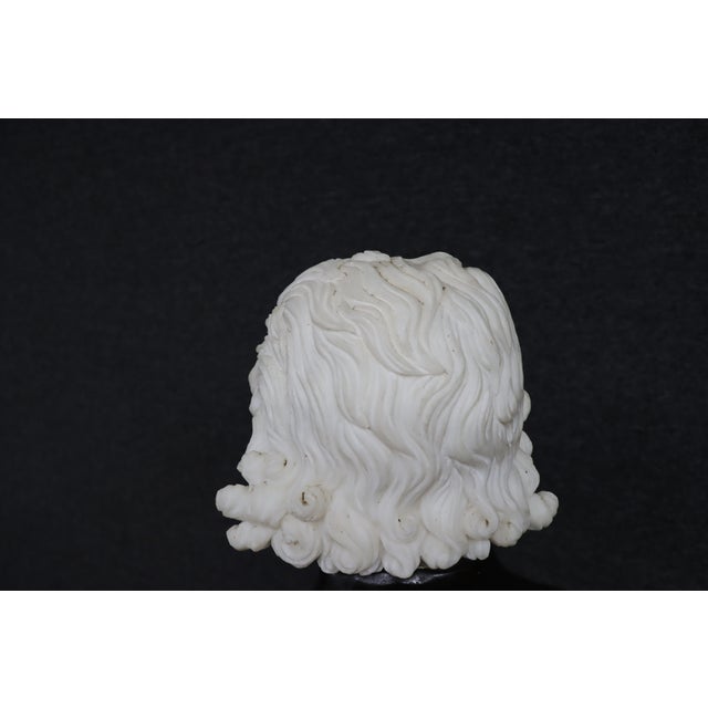 Stone Wolfgang Mozart Tricolor Marble Bust For Sale - Image 7 of 16
