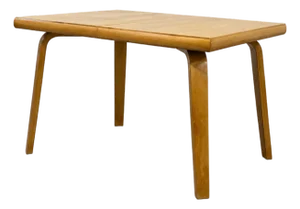 Mid Century Scandinavian Bentwood Dining Table – Solid Beech Expandable Kitchen Table, C. 1950’s
