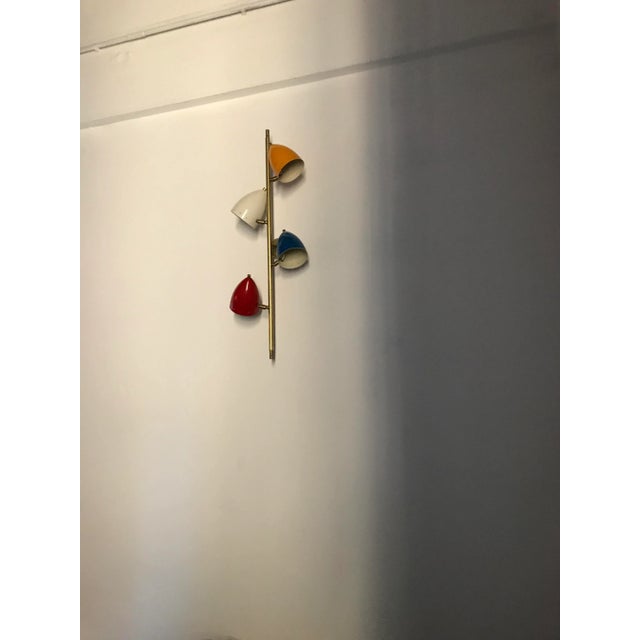 Stilnovo Italian Primary Color Stilnovo Style Sconces For Sale - Image 4 of 8