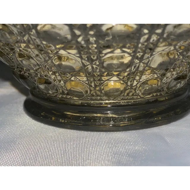 Vintage Imperial Depression Glass Button Cane Bowl For Sale In New York - Image 6 of 8
