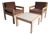 Vintage Armchairs and Coffee Table by André Sornay, 1980s, Set of 3 For Sale