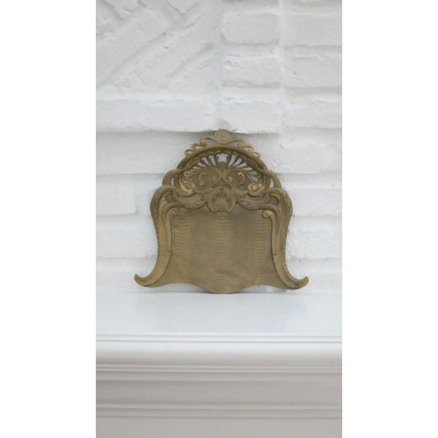 Shabby Chic Antique English Brass Crumb Tray For Sale - Image 3 of 10