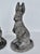 French Country Composition Stone Garden Rabbit Sculptures With Weathered Patina, Pair For Sale - Image 3 of 14