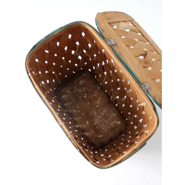 Antique Woven Hamper Basket For Sale - Image 11 of 13
