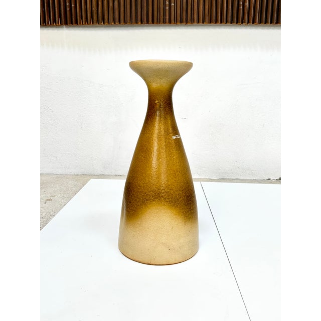 Sculptural Ochre Brown Ceramic Floor Vase from Carstens Tönnieshof, Germany, 1970s For Sale - Image 17 of 17