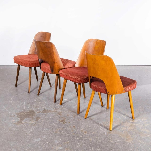 Upholstered Dining Chairs attributed to Oswald Haerdtl, 1960s, Set of 4 For Sale - Image 3 of 10
