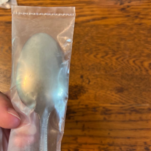 1990s Christofle Perles Solid Sterling Silver Standard Teaspoon .925 For Sale In Cincinnati - Image 6 of 12