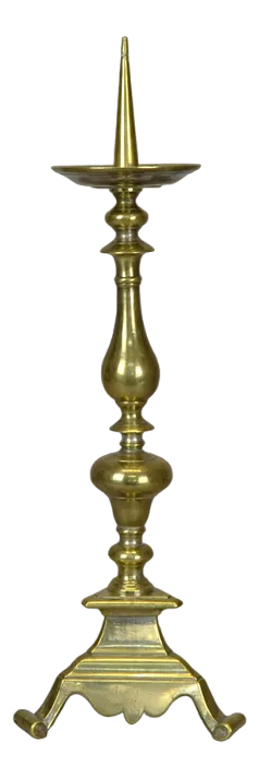 Baroque Bronze Candlestick, 1700s