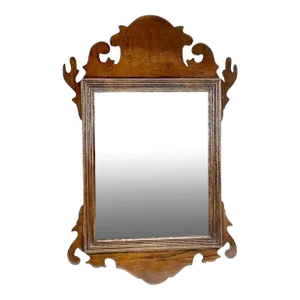 1980’s Small Mahogany Chippendale Mirror by the Bombay Co.